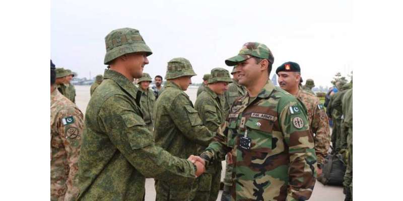 روسی فوج کا دستہ پاکستان پہنچ گیا ۔ آئی ایس پی آر