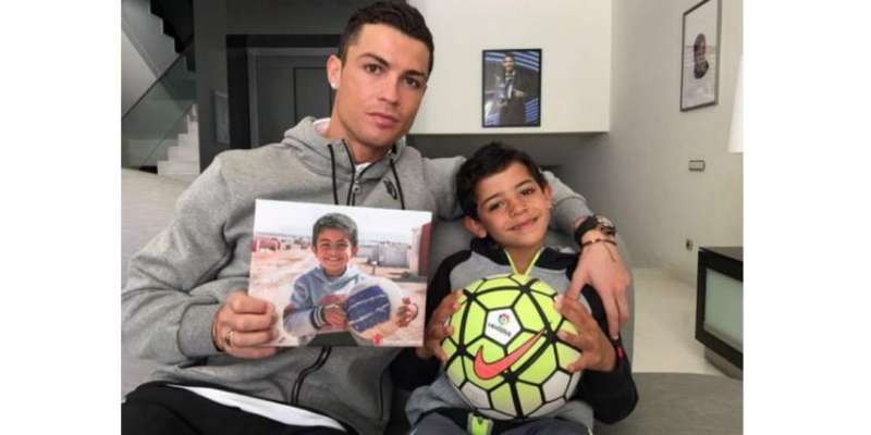 عالمی شہرت یافتہ فٹ بالر کرسٹیانو رونالڈو شامی بچوں سے اظہار یکجہتی