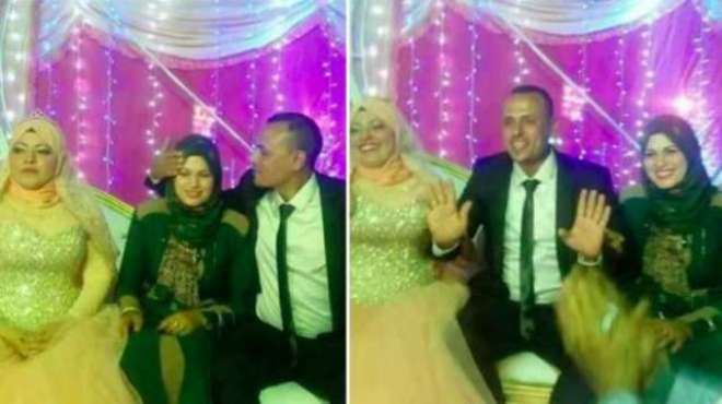 مصری خاتون کی اپنے شوہر کی دوسری شادی میں شرکت کی تصاویر انٹرنیٹ پر ..