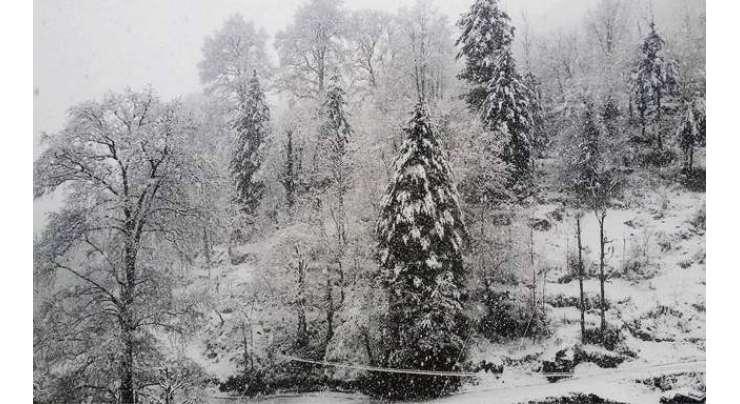 سرن ویلی کے بالائی پہاڑوں پر موسم سرما کی پہلی برف باری، سردی کی شدت میں اضافہ ہو گیا