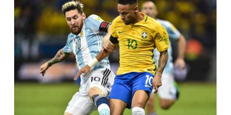 برازیل اورارجنٹائنی فٹبال ٹیمیں میلبورن کرکٹ گراونڈ پر آمنے سامنے ..