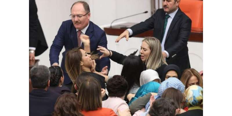 ترکی کی پارلیمنٹ میں جھڑپ  سے 2 ارکان پارلیمان زخمی