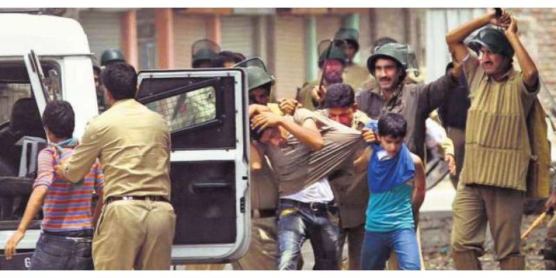 مقبوضہ کشمیر غاصب بھارتی فوج اور پولیس کی جانب سے فائرنگ اور چھروں ..