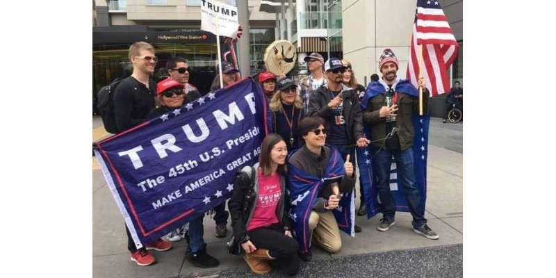 ہالی وڈ میں ٹرمپ کے حامیوں کا ”بڑا“احتجاج‘دس افراد کی شرکت