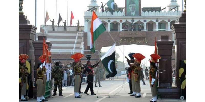 یوم پاکستان کے موقع پر واہگہ بارڈر پر پرچم اتارنے کی پر وقار تقریب ، ..