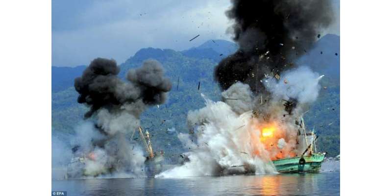 غیرقانونی ماہی گیری، انڈونیشی حکومت نے 81 بحری جہاز تباہ کر دیے