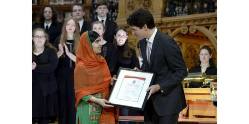 کینیڈین وزیراعظم نے ملالہ یوسف زئی کو اعزازی شہریت دیدی
