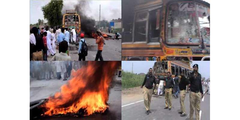 فیصل آباد میں بس نے طالبعلم کچل دیا،مشتعل طلباء کا احتجاج،6بسوں کو ..