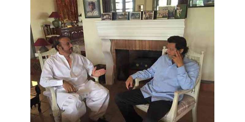 چیئرمین پی ٹی آئی عمران خان سے بابراعوان کی ملاقات،سیاسی صورتحال پرتبادلہ ..