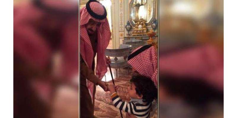 سعودی شاہ سلمان کی بچے کو مٹھائی پیش کرنے کی ویڈیو سوشل میڈیا پر عوام ..