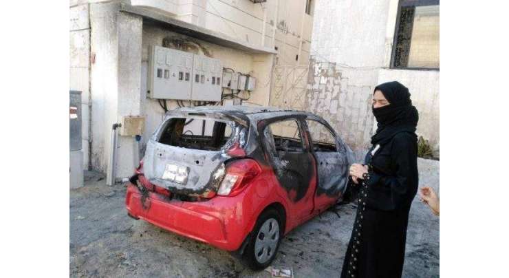 جدہ:ایک اور سعودی خاتون کی گاڑی نذرِ آتش