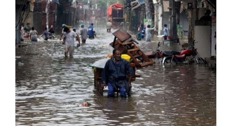 لاہورمیں موسلا دھار بارش، سب سے زیادہ بارش فرخ آباد میں 131 ملی میٹر ریکارڈ کی گئی
