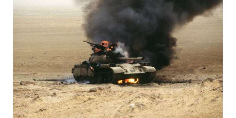امریکی زیر قیادت کولیشن فورسز نے روسی ساختہ ٹینک تباہ کر دیا