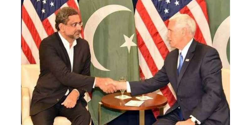وزیراعظم شاہد خاقان عباسی کی امریکی نائب صدر مائیک پینس سے ملاقات