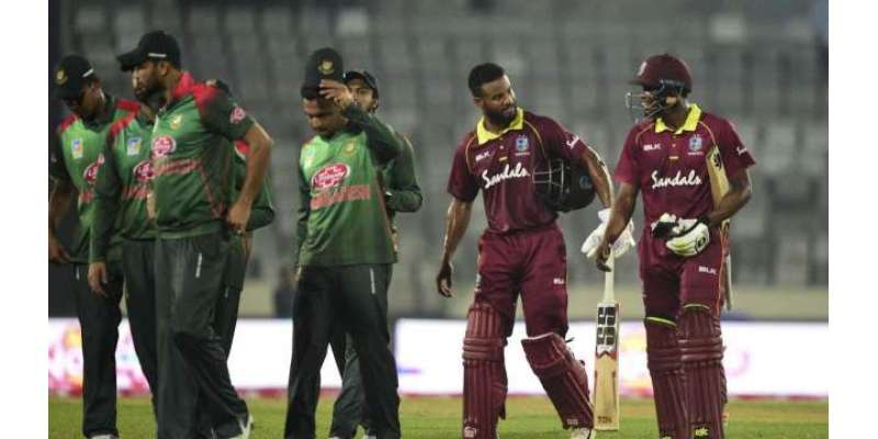 بنگلہ دیش اور ویسٹ انڈیز کی ٹیموں کے درمیان تیسرے اور آخری ون ڈے انٹرنیشنل ..