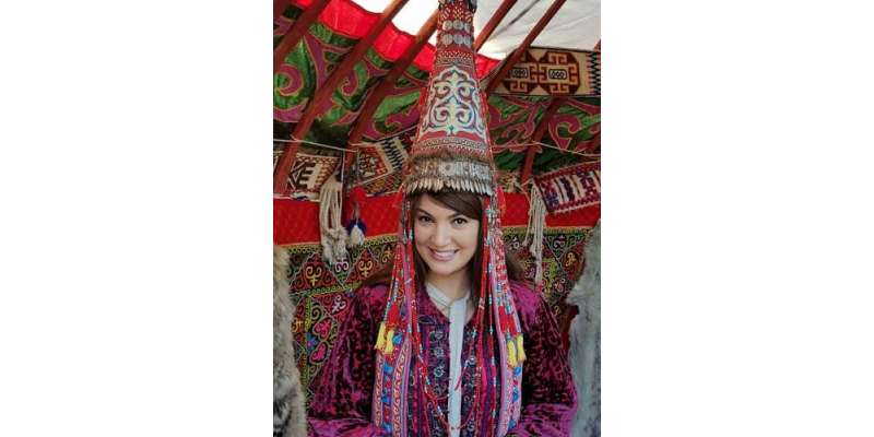 ریحام خان کا قازقستان کے ثقافتی لباس میں ایک دلکش انداز