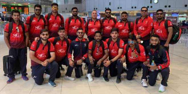 کویت کرکٹ ٹیم پہلے انٹرنیشنل دورے پر روانہ، قطر کے ساتھ 3 انٹرنیشنل T_20میچوں کی سیریز  کھیلنےکیلئے ٹیم دوحہ پہنچ گئی