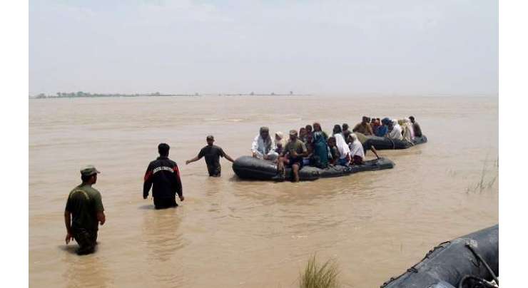 راجن پور :دریائے سندھ میں پانی کی سطح بلند ہونے سے کچے کی 15 سے زائد بستیاں زیر آب آگئیں