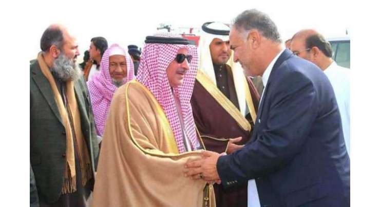 سعودی عرب تبوک کے گورنر پرنس فہد بن سلطان بن عبدالعزیز السعود تلور کے شکار کیلئے خصوصی طیارے کے ذریعے دالبندین پہنچ گئے