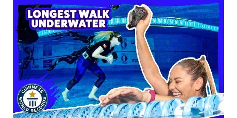 غوطہ خور خاتون نے زیر آب چہل قدمی کا نیا عالمی ریکارڈ بنا لیا