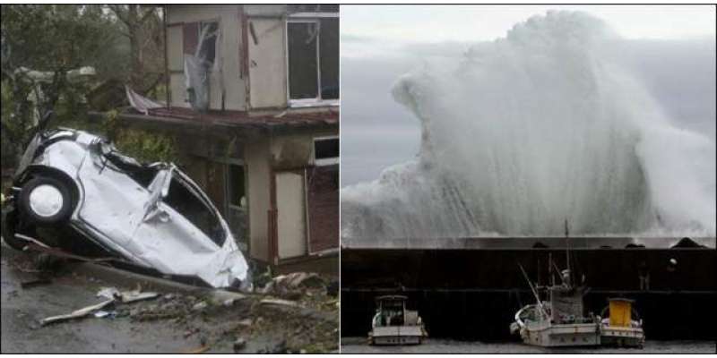 سمندری طوفان نے جاپان میں تباہی مچا دی
