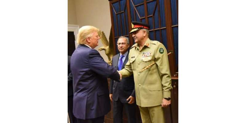 آرمی چیف جنرل قمر باجوہ کی امریکی صدر ڈونلڈ ٹرمپ سے ملاقات