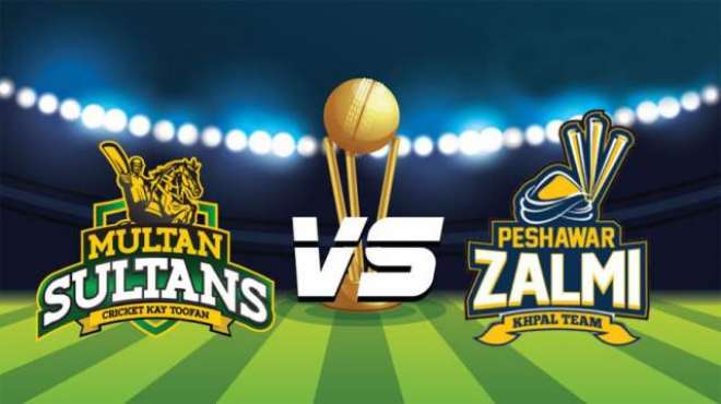 پشاور زلمی اور ملتان سلطانز کی ٹیموں کے درمیان میچ کل ملتان کرکٹ سٹیڈیم میں کھیلا جائیگا