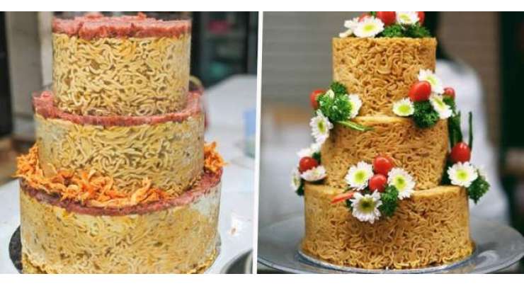 انڈونیشیا کی یہ بیکری انسٹنٹ نوڈلز سے  مزےدار کیک تیار کرتی ہے