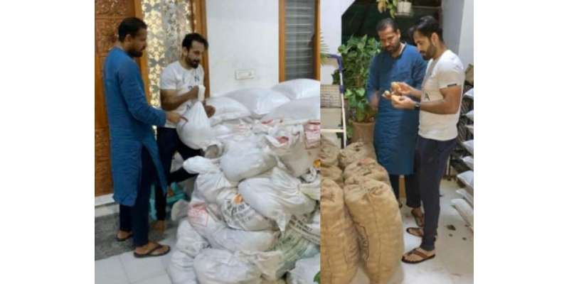 پٹھان برادرز نے 10ہزار کلو چاول اور 700 کلو آلو بانٹ دیے