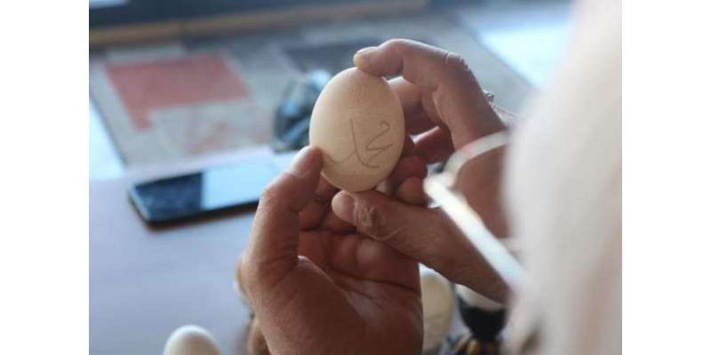 فنکار نے ایک انڈے میں 12 ہزار سوراخ کر کے نیا عالمی ریکارڈ قائم کر دیا