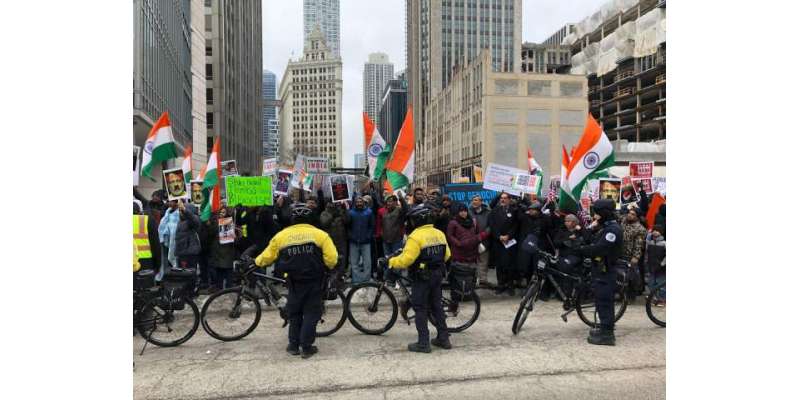 بھارت کے خلاف امریکا کے 30شہروں میں احتجاجی مظاہرے