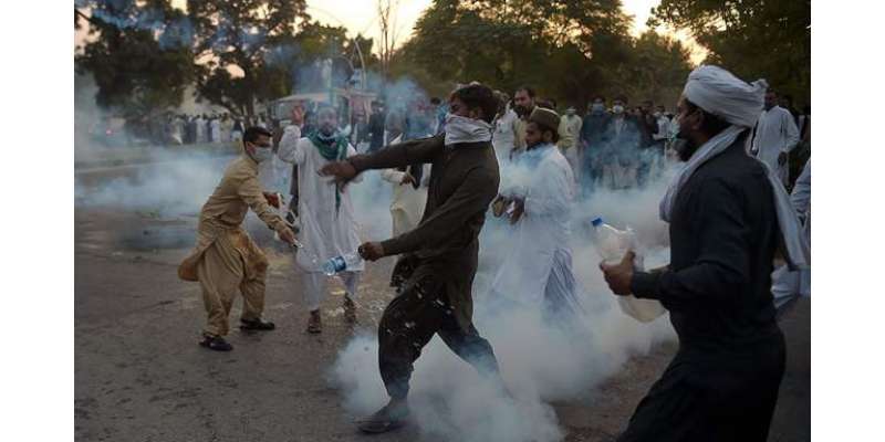 گستاخانہ خاکوں کے خلاف وفاقی دارالحکومت اسلام آباد میں مظاہرہ
