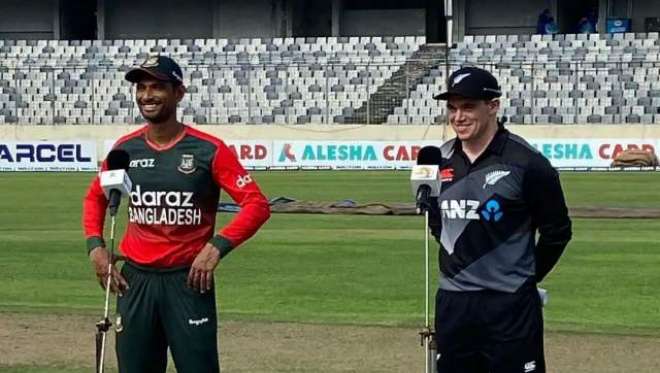 بنگلہ دیش اور نیوزی لینڈ کے درمیان دوسرا ٹی20 کرکٹ میچ کل کھیلا جائیگا