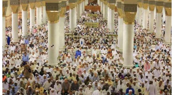 نئے اسلامی سال کی آمد کے بعد مسجد نبوی میں پہلی نماز جمعہ ادا کر دی گئی