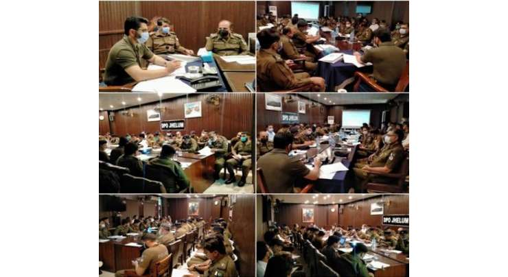 ڈسٹرکٹ پولیس آفس جہلم میں کرائم میٹنگ کا انعقا د
