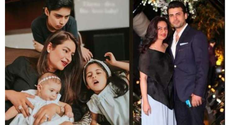 فواد خان کی اہلیہ صدف فواد نے اپنے تینوں بچوں کے ہمراہ پہلی مرتبہ تصویر شیئرکر دی