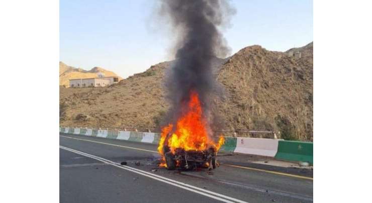 سعودی عرب کے شہر طائف میں ٹریفک حادثے میں نوجوان جھُلس گیا