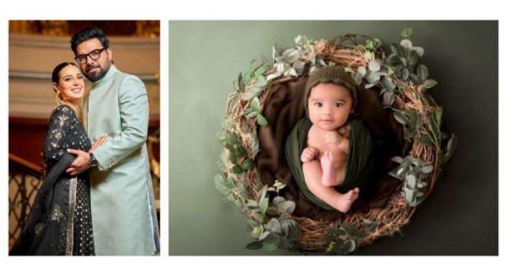 معروف اداکار جوڑی اقرا عزیز اور یاسر حسین نے بالآخرپیدائش کے 5 ماہ بعدبیٹے کا چہرہ دِکھا دیا