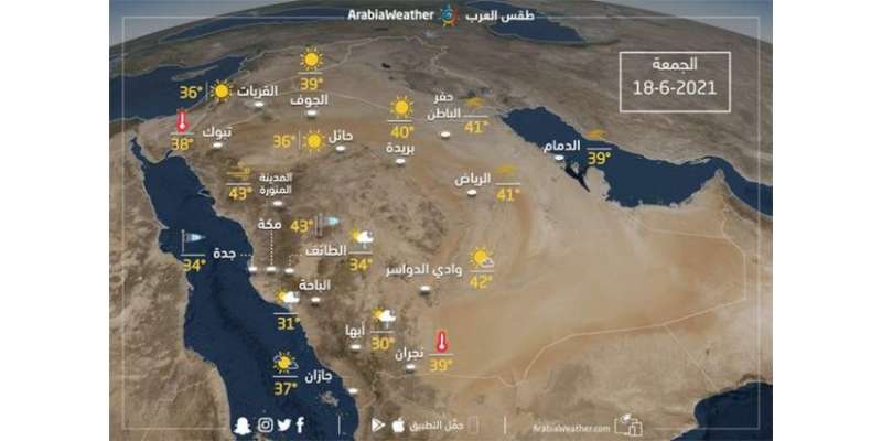 سعودیہ میں آج کہیں بارش پڑے گی تو کہیں شدت کی گرمی ہوگی