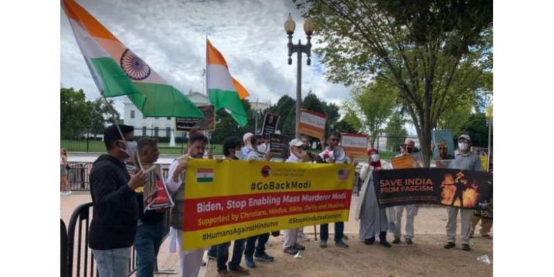 بھارتی نژاد امریکیوں کا مودی کے دورہ امریکہ کے خلاف احتجاجی مظاہرہ
