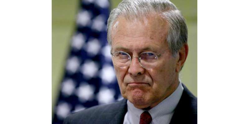 عراق جنگ کے خالق سابق امریکی وزیر دفاع ڈونلڈ رمز فیلڈ انتقال کر گئے