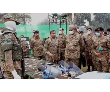 آرمی چیف کا کورہیڈ کوارٹرز پشاور کا دورہ، سکیورٹی صورتحال پر بریفنگ 