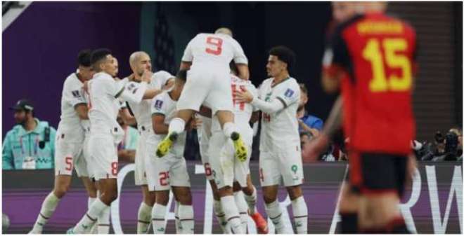 فیفا ورلڈکپ: مراکش نے بیلجیئم کو 0-2 سے شکست دیکر ایونٹ میں ایک اور اپ سیٹ کر دیا