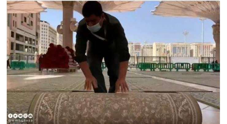 مسجد نبوی ﷺ میں بیش قیمت اور سکون بخش قالین بچھا دیئے گئے