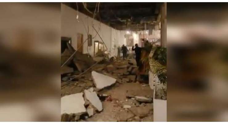 کراچی میں 5 اسٹار ہوٹل کی چھت کا حصہ گر گیا