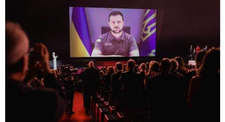 یوکرین کے صدر ولادیمیر زیلنسکی  کا کانز فلم فیسٹیول کی افتتاحی تقریب  سے   ویڈیو خطاب