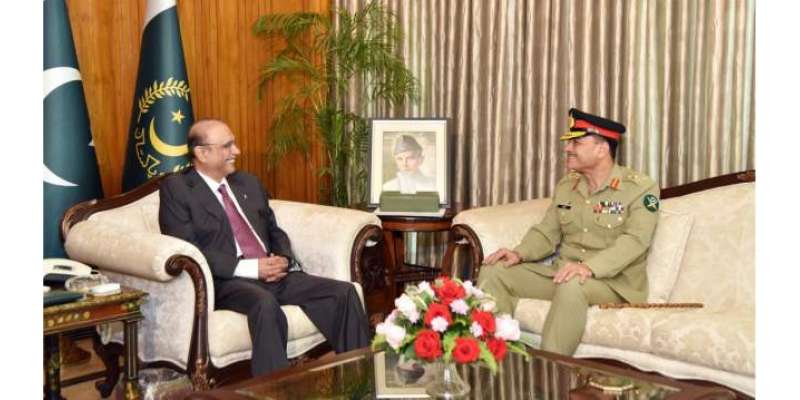 صدر مملکت آصف علی زرداری سے آرمی چیف جنرل عاصم منیر کی ملاقات