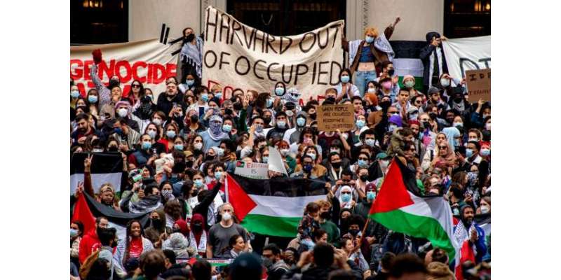 امریکی یونیورسٹیوں میں فلسطینیوں کے حق میں مظاہرے جاری‘احتجاج کرنے ..