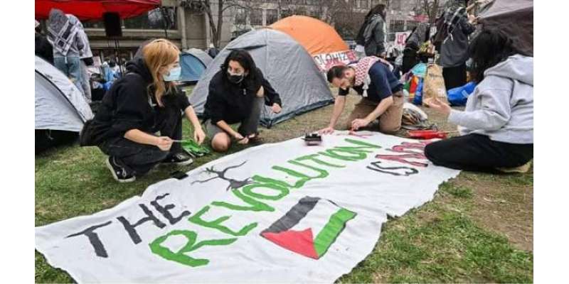 اسرائیلی مظالم کے خلاف امریکا کی 20 جامعات میں احتجاج جاری