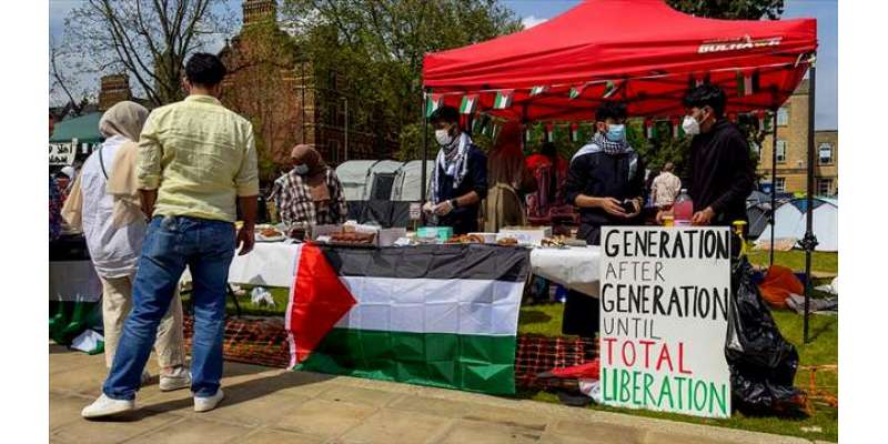آکسفورڈ یونیورسٹی کے طالب علموں کا فسلطینی عوام کے ساتھ اظہار یکجہتی ..